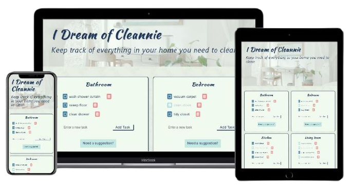 Preview of 'I Dream of Cleannie' website