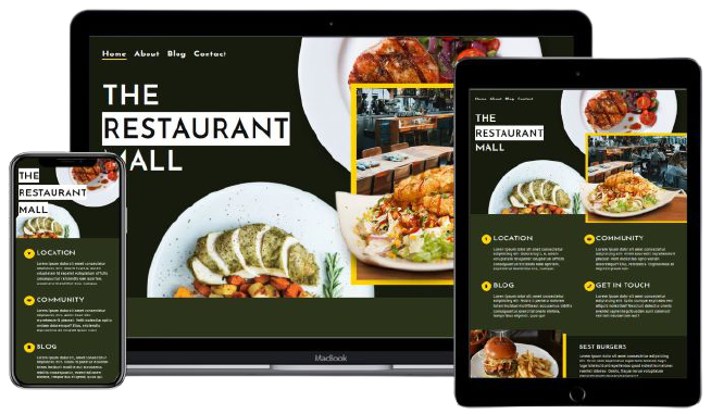 Preview of 'The Restaurant Mall' website